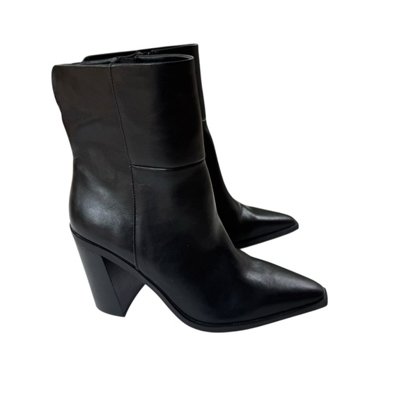NWT Steve Madden Leather Snip Toe Silvee Ankle Boot Black Size 9.5 - Picture 9 of 15